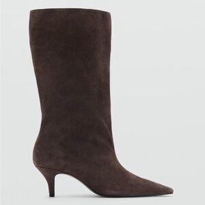 🔥NEW Suede Kitten Heel Boots Size 9 Chocolate Brown